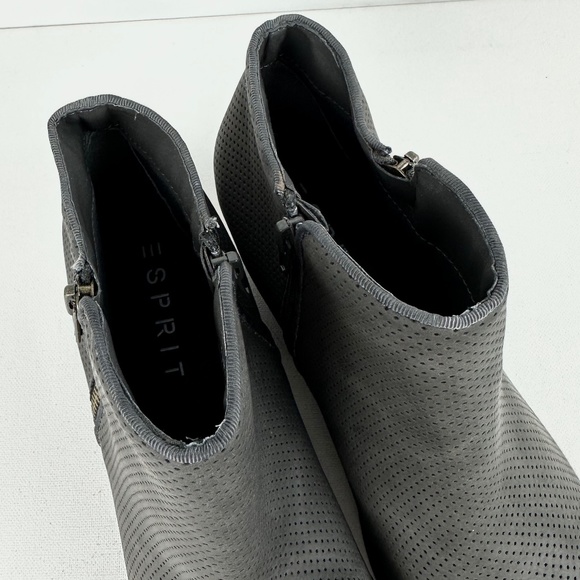 Esprit Tara2 Gray Perforated Ankle Bootie - Picture 7 of 11